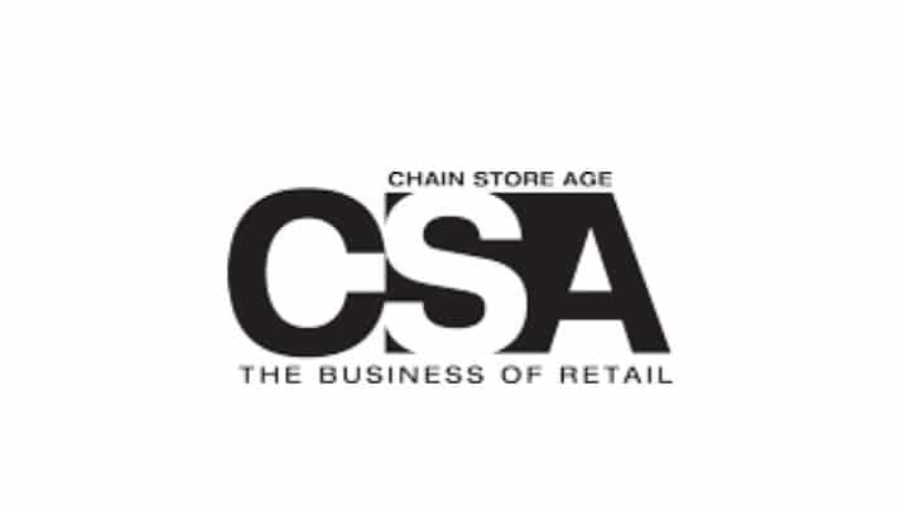 Logo displaying CSA in large bold letters, with CHAIN STORE AGE above and THE BUSINESS OF RETAIL below in smaller text.