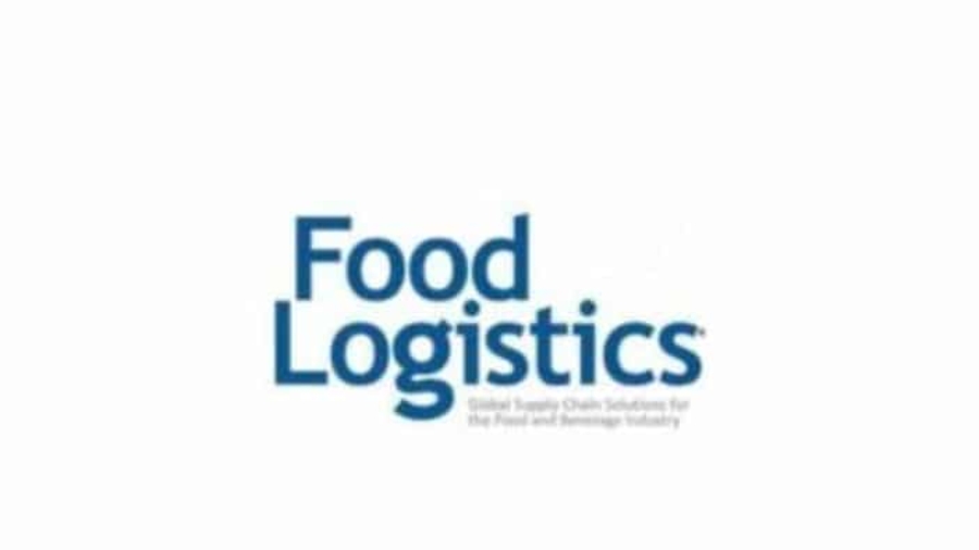 Food Logistics logo in blue text on a white background, with smaller text underneath reading Global Supply Chain Solutions for the Food and Beverage Industry.