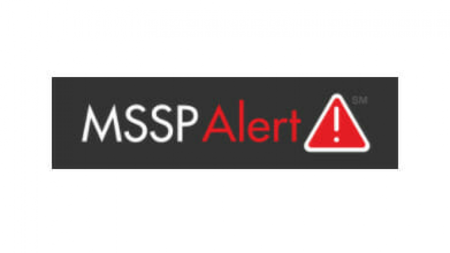 The image displays the MSSP Alert logo, with MSSP in white, Alert in red, and a red triangle containing an exclamation mark, set against a dark background.