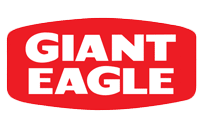 The image shows the Giant Eagle logo with bold white text reading GIANT EAGLE inside a red, rounded rectangular shape, symbolizing reliability much like effective transportation network optimization.