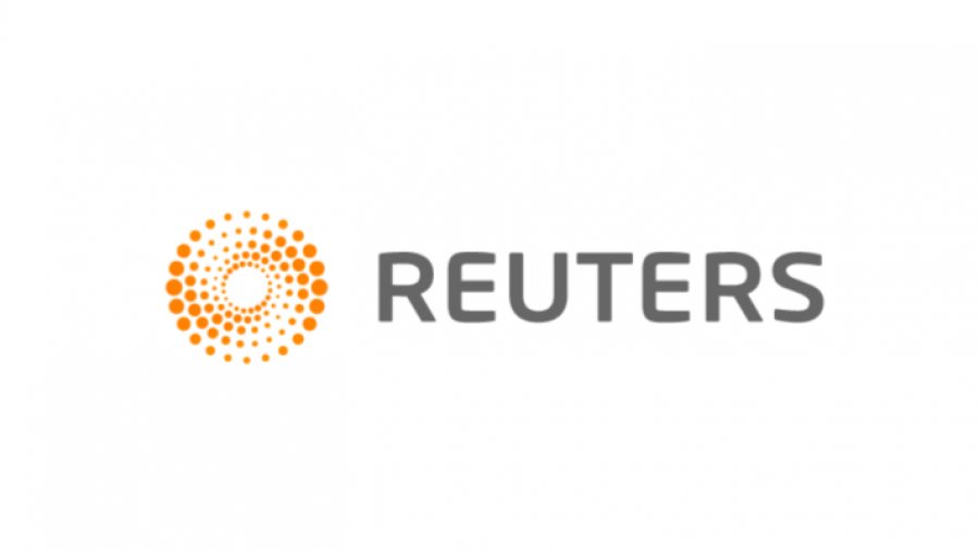 Reuters logo featuring an orange circular design made of dots to the left, with the word REUTERS in gray uppercase letters on a white background.