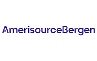 The AmerisourceBergen logo displayed in dark blue text on a light gray background.