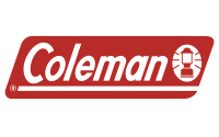 The image shows the Coleman logo, featuring "Coleman" in white text on a red background with a white lantern icon on the right, representing quality in outdoor consumer goods consulting.