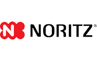 Noritz logo featuring a red symbol with interlocking shapes and a white N on the left, next to the word NORITZ in bold black capital letters.