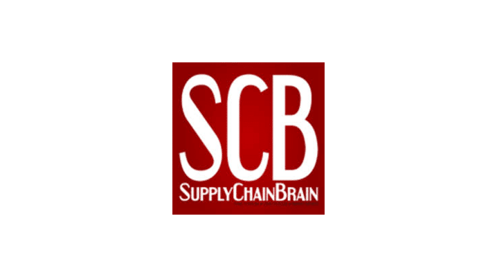 Red and white logo with large letters SCB above smaller text SupplyChainBrain on a solid red square background.