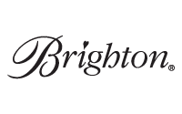 The Brighton logo features the word Brighton in elegant, cursive black lettering with a small heart shape forming the dot above the i, set against a light gray background—reflecting their flair for stylish retail solutions.