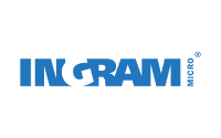 The Ingram Micro logo features the word INGRAM in bold blue letters and MICRO written vertically in smaller blue text on the right side, representing their expertise in distribution consulting.