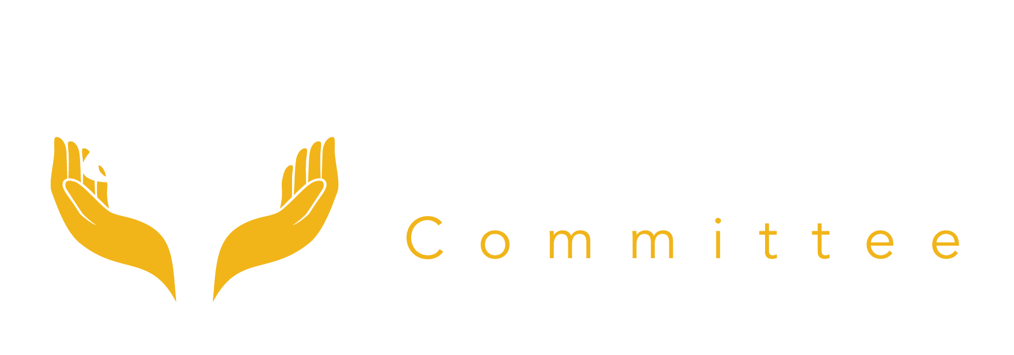 Two yellow hands hold a white globe with an orbit line, next to the text enVolved Associate Committee on a light background. The word enVolved is in bold white and Associate Committee in yellow.