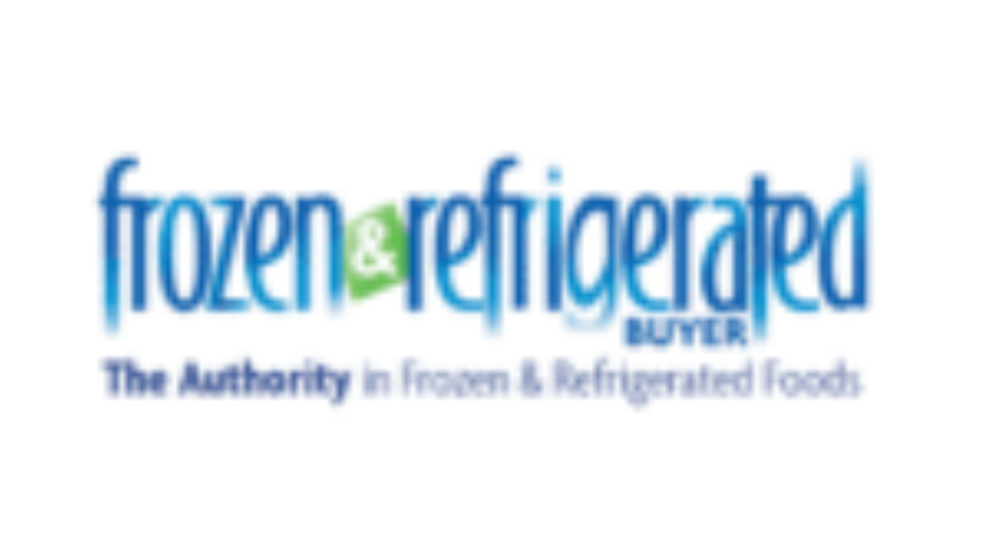 Logo for Frozen & Refrigerated Buyer magazine, featuring blue and green text with the tagline The Authority in Frozen & Refrigerated Foods beneath the main title.