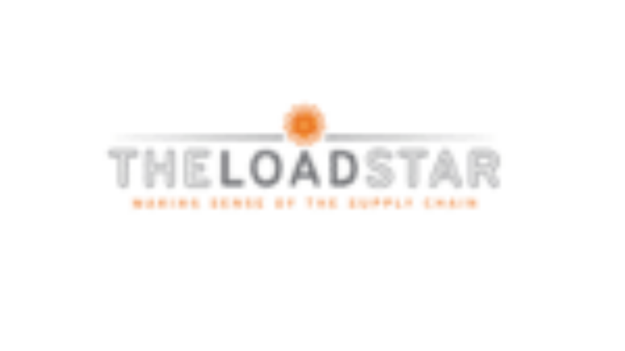 Logo for The Loadstar with an orange star above the text and the tagline Making Sense of the Supply Chain in orange underneath the main name. The design is on a white background.