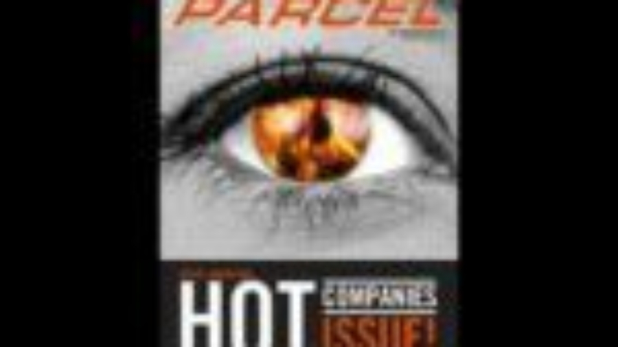 A magazine cover featuring a close-up of an eye with a reflection of flames in the iris. The text reads: “PARCEL” at the top, and “HOT COMPANIES ISSUE!” at the bottom.