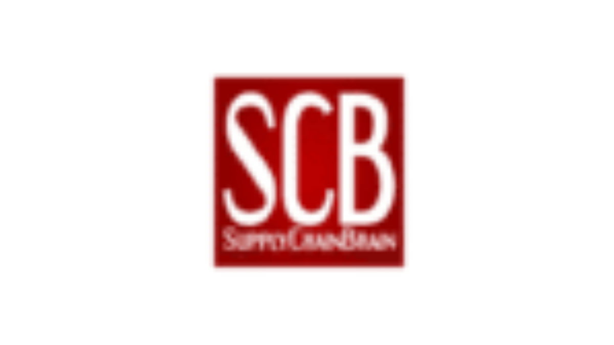 Logo with the letters SCB in large white font on a red square background, with SupplyChainBrain written below in smaller white text.