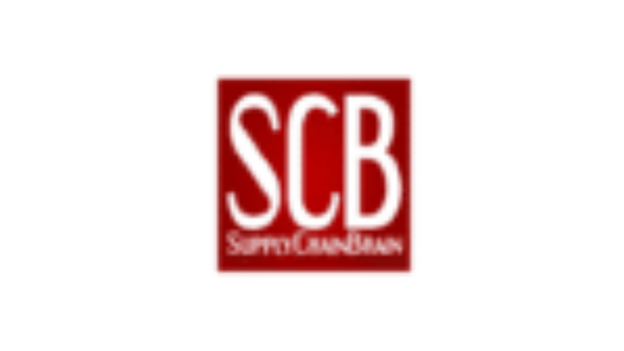 Logo with the letters SCB in large white font on a red square background, with SupplyChainBrain written below in smaller white text.