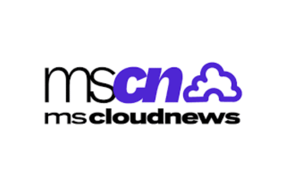 Logo for mscloudnews with mscn in large black and purple letters, the cn forming the shape of a cloud, and mscloudnews in smaller black text below.