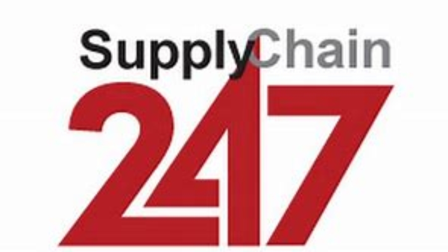 Logo with the words Supply Chain above large red numbers 247, representing Supply Chain 24/7 on a white background.
