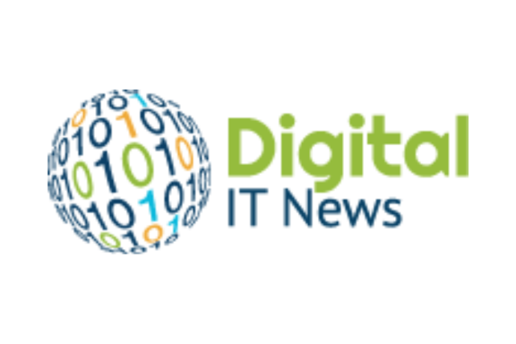 Logo showing a globe made of multicolored binary digits (0s and 1s) next to the text Digital IT News in green and dark blue font, with a nod to Microsoft Copilot, on a white background.