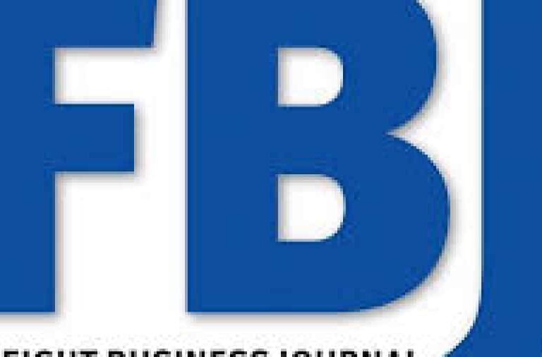 Logo for Freight Business Journal featuring large blue initials FBJ with the full name written in smaller black letters underneath. The background is white.