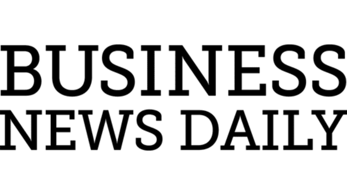 Black text on a light gray background reads “BUSINESS NEWS DAILY” in large, bold, capital letters stacked over three lines.