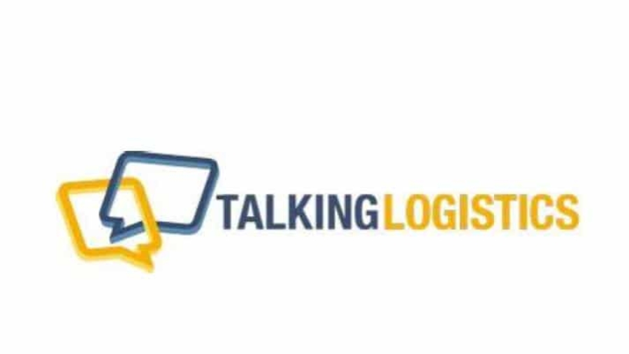 Logo for Talking Logistics featuring two overlapping speech bubbles, one yellow and one blue, beside the words TALKING LOGISTICS in bold letters, with TALKING in blue and LOGISTICS in yellow.