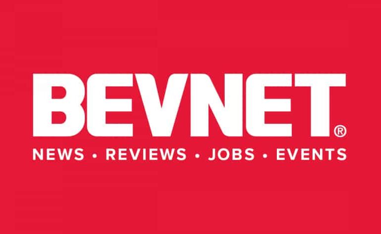 White text on a red background reads BEVNET in large letters, with News • Reviews • Jobs • Events in smaller text underneath.