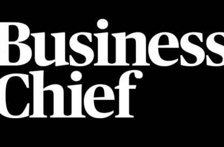White text on a black background reads Business Chief in large, bold font.