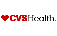 CVS Health logo featuring a red heart shape followed by the text CVSHealth, with CVS in bold red letters and Health in black on a light gray background.
