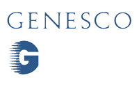 Genesco logo with the company name in blue uppercase letters above a stylized blue G featuring horizontal lines suggesting motion, reflecting the company's expertise in Retail Operations Consulting.
