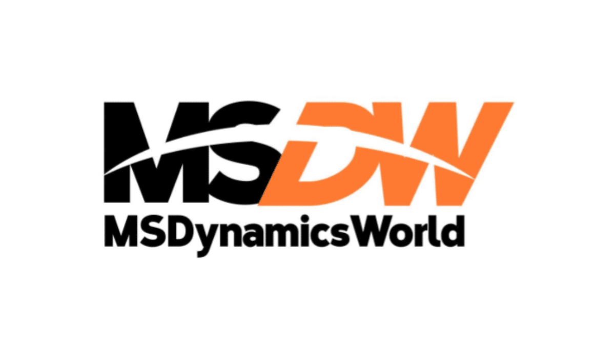 Logo for MSDynamicsWorld with large, bold letters MSDW in black and orange, and “MSDynamicsWorld” written below in black text on a white background.
