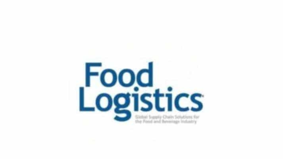 Logo of Food Logistics with the tagline Global Supply Chain Solutions for the Food and Beverage Industry in blue text on a white background.