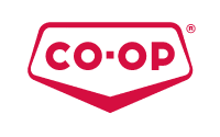 Red CO-OP logo featuring the word “CO-OP” in bold, uppercase letters inside a geometric, shield-like outline on a light grey background, representing expertise in distribution consulting.
