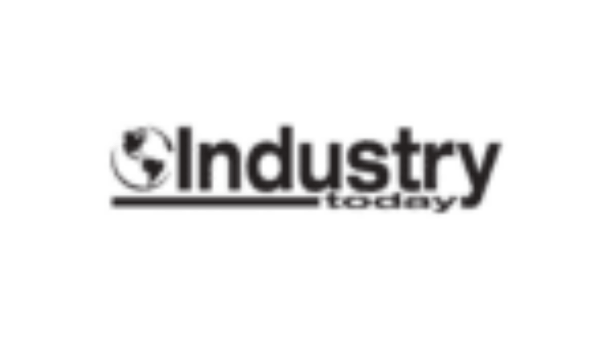 The logo for Industry Today features the words Industry today in bold black text, with a globe icon to the left and a horizontal line underlining Industry. The background is white.