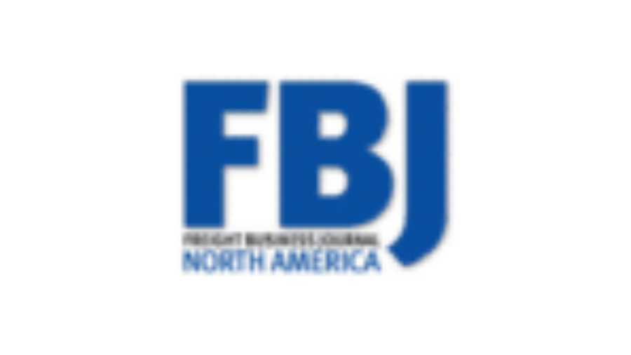 Logo for Freight Business Journal North America, featuring large blue letters FBJ above smaller text that reads Freight Business Journal North America on a white background.