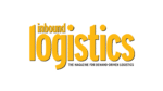 Logo for Inbound Logistics magazine with bold yellow text on a white background. The main text reads inbound logistics and the tagline below says THE MAGAZINE FOR DEMAND-DRIVEN LOGISTICS.