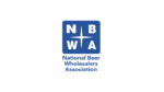 Logo of the National Beer Wholesalers Association featuring a blue square with the white letters N, B, W, and A, separated by a star, above the association’s name in blue text on a white background.