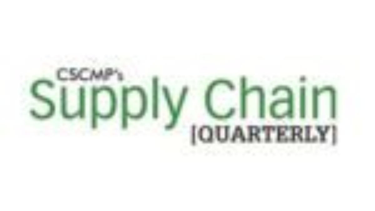 Logo of CSCMP’s Supply Chain Quarterly with Supply Chain in large green letters and CSCMP’s above and QUARTERLY in brackets below in smaller black text on a white background.