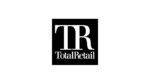 Logo with large white letters TR above the words Total Retail in smaller text, all set against a solid black square background.