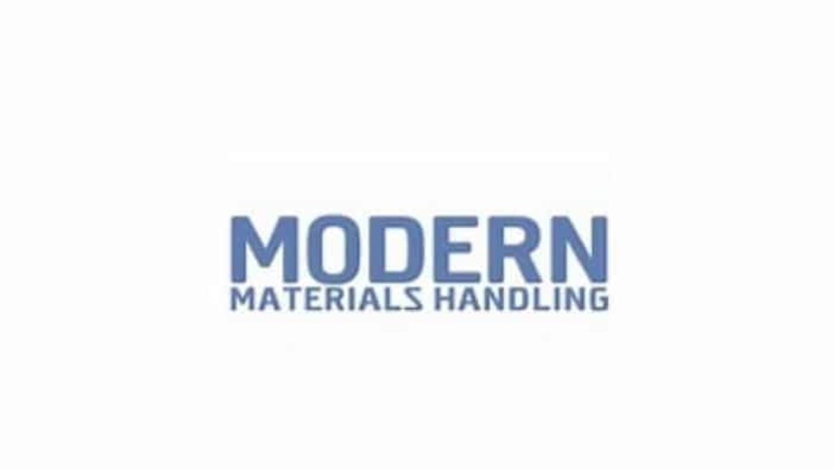 The image displays the logo for Modern Materials Handling with blue text on a white background.