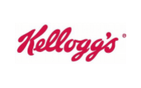 Red Kellogg’s logo in cursive script on a white background.