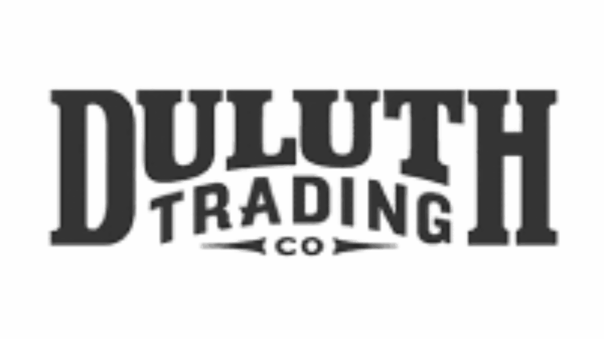 Logo for Duluth Trading Company, featuring bold, uppercase black letters spelling DULUTH TRADING CO on a light gray background—reflecting the strength and reliability trusted by manufacturing and retail leaders like enVista in FY24.